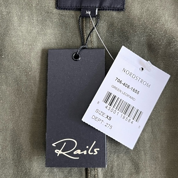 Rails Collins Utility Jacket Green Leopard BNWT - Picture 6 of 7